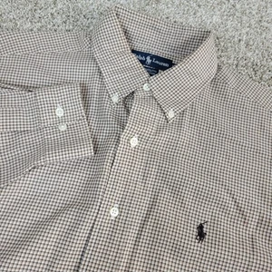 De colección Ralph Lauren Yarmouth Para Hombres 15.5-32/33 Cuadros Poni Abotonado LS - Imagen 1 de 5