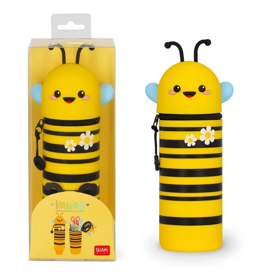 LEGAMI 2-IN-1 KAWAII FEDERMÄPPCHEN SCHLAMPER STIFTHALTER BIENE NEU OVP