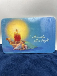 Sello postal brillante hermoso ratón de Navidad sombrero para dormir luz de vela - Imagen 1 de 7