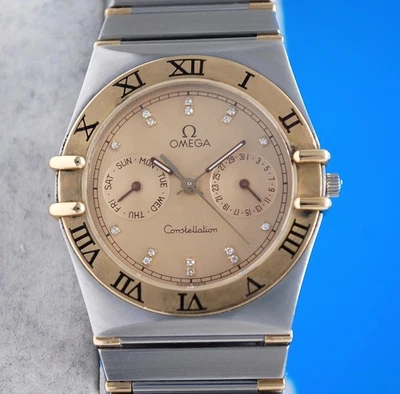 Mens Omega Constellation 18K Gold watch - Day / Date - Gold Diamond Dial - Image 1 of 4