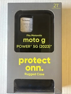 ONN Rugged Case For Motorola Moto G Power 5G (2023) Black - Image 1 of 4