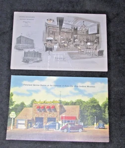 2 Vintage Travel Postcards - Pettway Oil & Hotel Medford (N - Picture 1 of 8