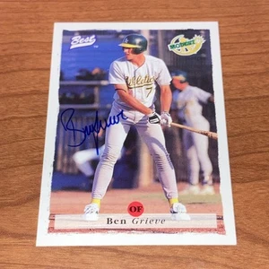 Ben Grieve Signed 1995 Best Minor League #37 Card Oakland A's Athletics Auto RC - Picture 1 of 3