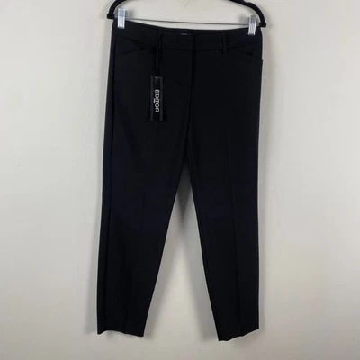 Pantalones al Tobillo Express Editor Talla 4 Negros Pierna Cónica Elastizados Foto 1 de 4