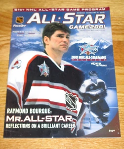 2001 ALL STAR Hockey Game Colorado Program RAY BOURQUE's Last BILL GUERIN MVP - Picture 1 of 1
