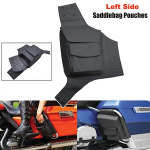 Left Side Saddlebag Guard Bag Pouch Pocket For Harley Touring 1997-UP Road Glide - Picture 1 of 15