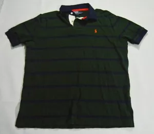 Camisa polo para hombre Polo by Ralph Lauren manga corta a rayas verde azul talla grande - Imagen 1 de 7