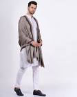 Large Gift Men's Jacquard Paisley Wool Jamavar Shawl Pashmina Stole Jamawar Wrap