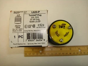 P&S Pass & Seymour 20A 250V Twist-Lock Plug L6-20P - Picture 1 of 4