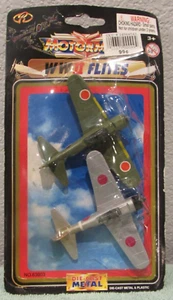 Juego de 2 aviones japoneses Mitsubishi Zero Motormax Segunda Guerra Mundial Flites de colección - Imagen 1 de 1
