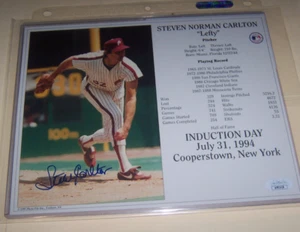 JSA signed autographed STEVE CARLTON PHILLIES INDUCTION DAY 8X10 - Picture 1 of 2