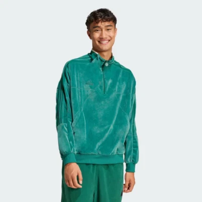 Chaqueta deportiva Adidas para hombre House of Tiro terciopelo media cremallera JF4247 Foto 1 de 4