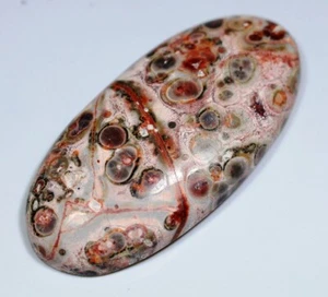 40 Ct PELLE DI LEOPARDO NATURALE DIASPRO OVALE CABOCHON PIETRA PREZIOSA NON TRATTATA BG-41 - Foto 1 di 5