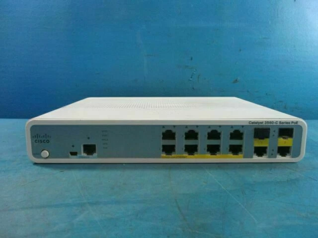 Conmutador Cisco WS-C3560C-8PC-S 3560C 8 FE Poe 2 X Doble UPLINK IP Base Foto 1 de 1