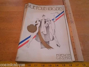 Revue Folies Bergeres French Casino New York City program 1930's SEXY  - Imagen 1 de 12