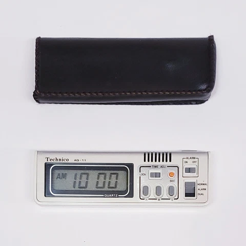TECHNICO AQ-11 LCD Portable Travel Pocket Cordless Alarm Clock Vintage-Works!! Cover