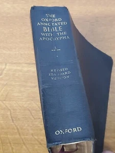THE OXFORD ANNOTATED BIBLE & The Apocrypha Revised Standard Version 1965 Leather - Picture 1 of 20