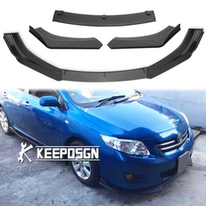 For Toyota Corolla 2001-2016 Carbon Look Front Bumper Lip Splitters Spoiler Chin - Picture 1 of 12
