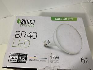 Sunco 5 Pack BR40 LED Bulb Flood Dimmable 17W=100W 3000K Warm White 1400
