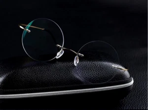 Randlose multifokale progressive Lesebrille rund Herren Damen +1,0 ~ 3,0 KFA852 - Bild 1 von 14