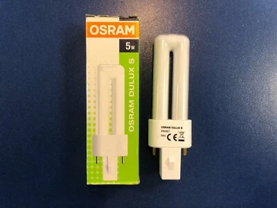 OSRAM !!!  DULUX S 5W/827 LUMILUX Warm White Deluxe G23 250 Lm Röhrelampe Lampe - Bild 1 von 4