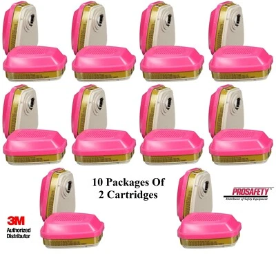 10 PR. 3M 60926 Multi Gas Vapor P100 Replacement Respirator Protection Cartridge - Image 1 of 4