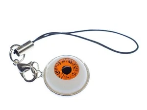 Eye Cell Phone Strap Scary Horror Halloween Miniblings Mobile Jewelry Braun - Picture 1 of 4