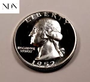 1952 Washington Quarter - Gem Proof (light cameo) - Superbird FS-901 Error #Q129 - Bild 1 von 9