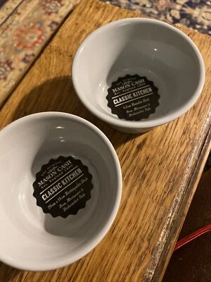 Plato para hornear 2-GRIS Mason Cash 3,75" de gres Ramekin Soufflé Desert nuevo con etiquetas Foto 1 de 4