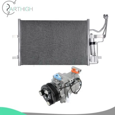 AC Condenser & AC Compressor Fit For 2004-2009 Mazda 3 2006-2010 Mazda 5 - Image 1 of 4