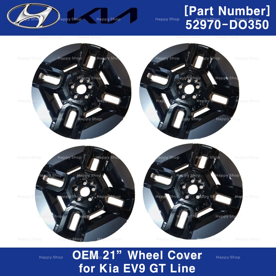 GENUINE OEM Hyundai Kia Wheel Cover Cap Dark Silver EV9 GTline 52970DO350