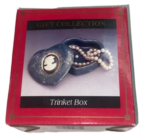 Gift Collection Trinket Box Distributed By Dollar General Green Marble Cameo - Picture 1 of 9
