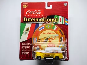 JOHNNY LIGHTNING COCA-COLA YELLOW 1940 FORD SEDAN DELIVERY WHITE LIGHTNING CHASE - Picture 1 of 3