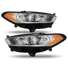 For 2013 2014 2015 2016 Ford Fusion Halogen Headlights Headlamps Pair LH+RH