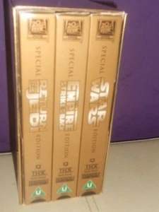 starwars vhs 3 videos special trilogy edition gold box - Picture 1 of 10