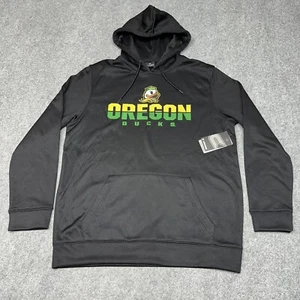 New Oregon Duck Colosseum Men's Size Large Pullover Black Hoodie Pocket - Picture 1 of 11