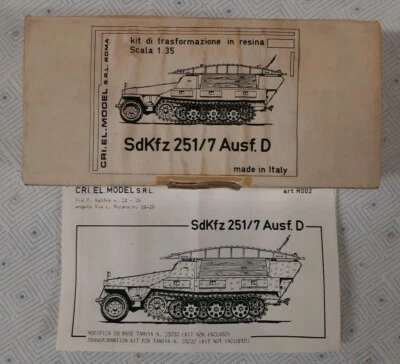 TRANS KIT X TAMYIA 35020 SdKfz 251/7 AUSf D 1/ 35. RESINA RARO  NO  KIT TAMYIA.  - Immagine 1 di 4