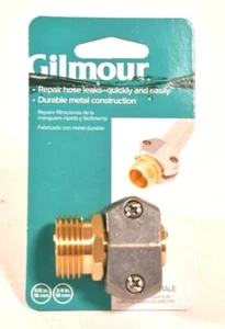 Gilmour Heavy Duty Clamp Repair 5/8in, 3/4in Metal End Hose Coupling Male - Picture 1 of 6