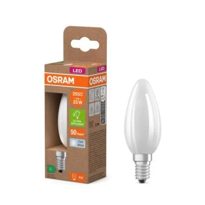 Osram E14 LED Kerzenlampe CLASSIC besonders effizient matt 1,2W wie 25W 4000K - Bild 1 von 4