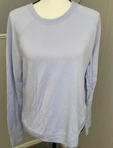 NWOT ATHLETA Mindset Sweatshirt Women’s Size M Light Blue Long Sleeve Soft - Picture 1 of 8
