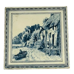 Minton Countryside Tile w20cm Antique Circa 1800s - Picture 1 of 4