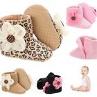 Fashion Warm First Walkers Winter Boots Soft Soled Fuzzy Baby Flower Shoes