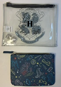 Wizarding World Of Harry Potter Pencil 2 Pouch Set Hogwarts School Security - Picture 1 of 11