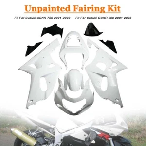 Bodywork Fairing Kit Unpainted Motorcycle Fit For Suzuki GSXR 600 750 2001-2003 - Picture 1 of 7