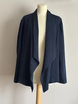 New Look Size 18 Navy Blue Waterfall Jacket. Floaty and Flattering - Image 1 of 4