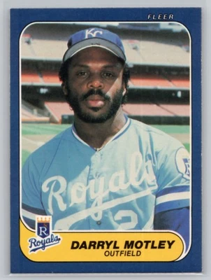 1986 FLEER #16 DARRYL MOTLEY  KANSAS CITY ROYALS - Image 1 of 2