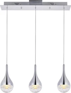 Chrome LED Ceiling Fixture with Crystal Accents - Picture 1 of 1