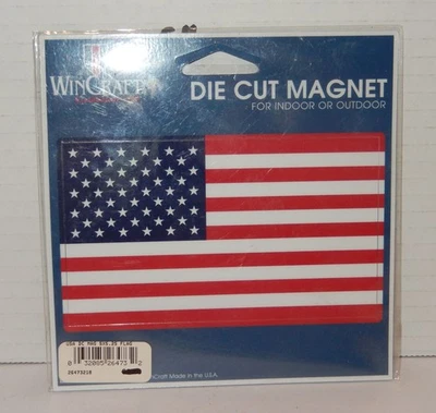 Ímã logotipo cortado em molde WinCraft Patriotic bandeira dos EUA 5" x 5,25" GLÓRIA ANTIGA - Imagem 1 de 2