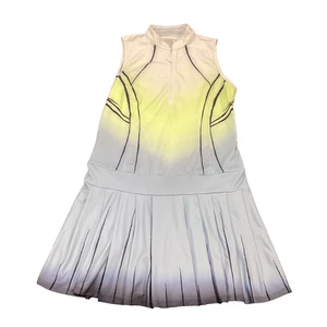 Lucky In Love Tenniskleid mit Farbverlauf weiß/limette/blau S 4-6 - Bild 1 von 3