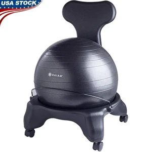 Sedia Balance Ball Sedia Ergonomica Stabilità per Ufficio Yoga Palla Sedile con Base - Foto 1 di 14